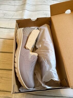Skechers Women's Slip-On Knit Walking Shoe - Taupe